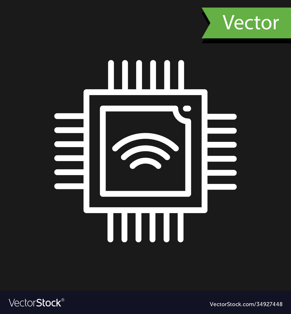 White line computer processor with microcircuits