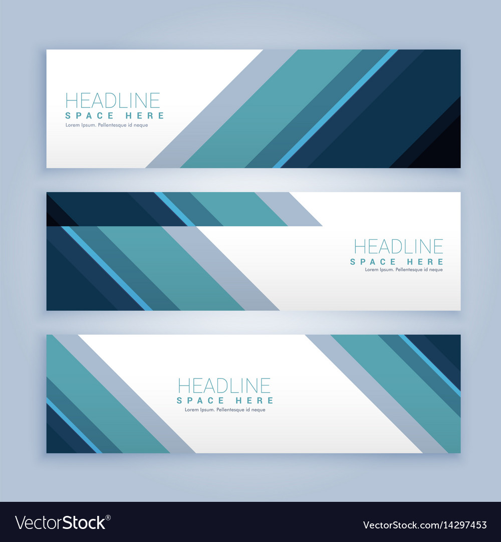 Banners set in business style colors Royalty Free Vector