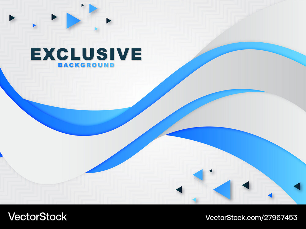 Blue abstract wave background Royalty Free Vector Image