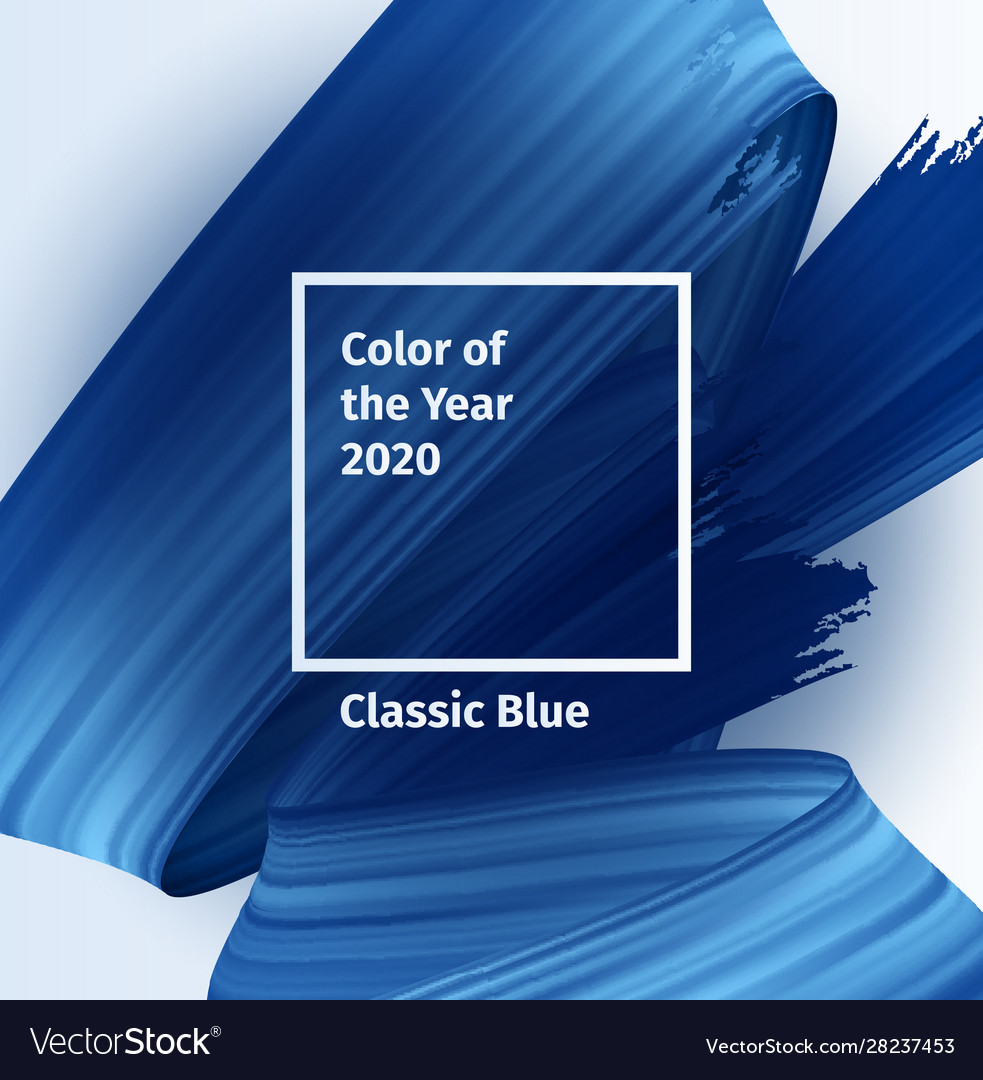 Color year 2020 social blog post Royalty Free Vector Image