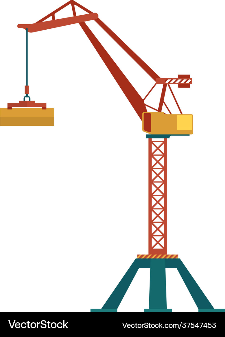 Crane construction icon Royalty Free Vector Image
