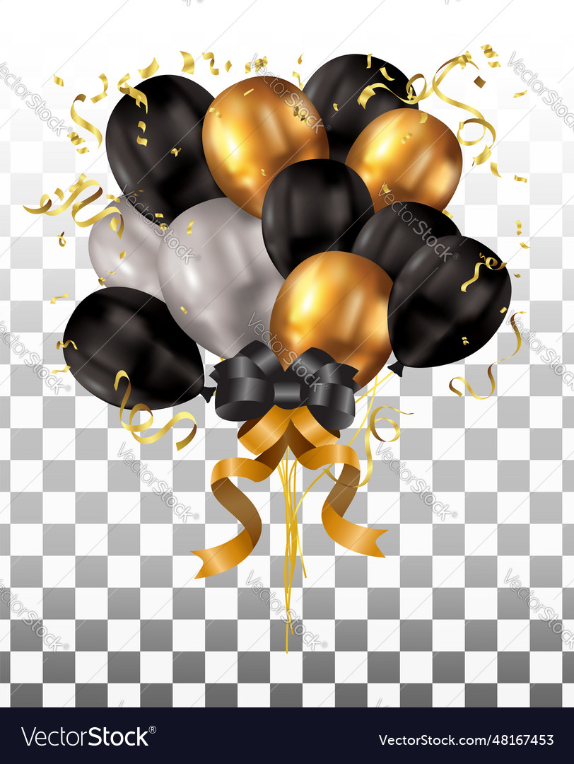 Glossy happy birthday concept with balloons