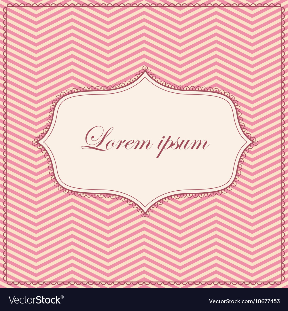 Pink zigzag pattern background with banner