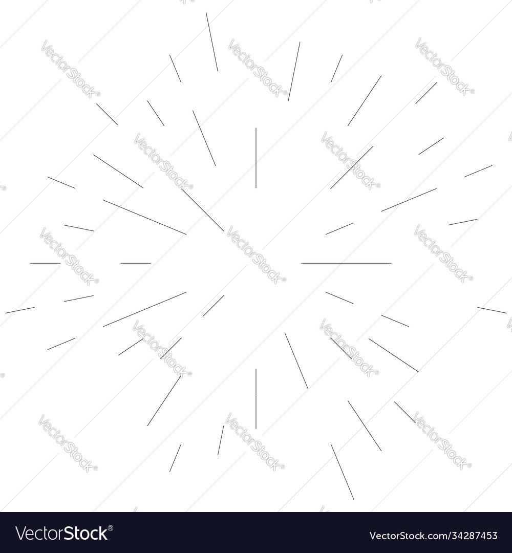 Radial radiating lines abstract burst element vector image Radial radiating lines abstract burst element