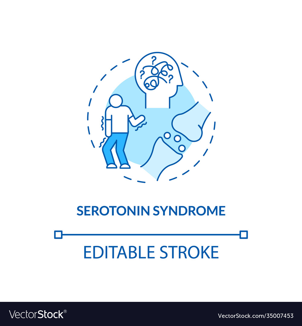 Serotonin syndrome concept icon vector image Serotonin syndrome concept icon