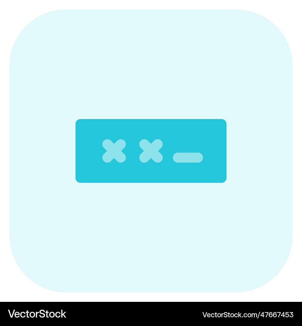 Three digit pincode lock for privacy reason Vector Image