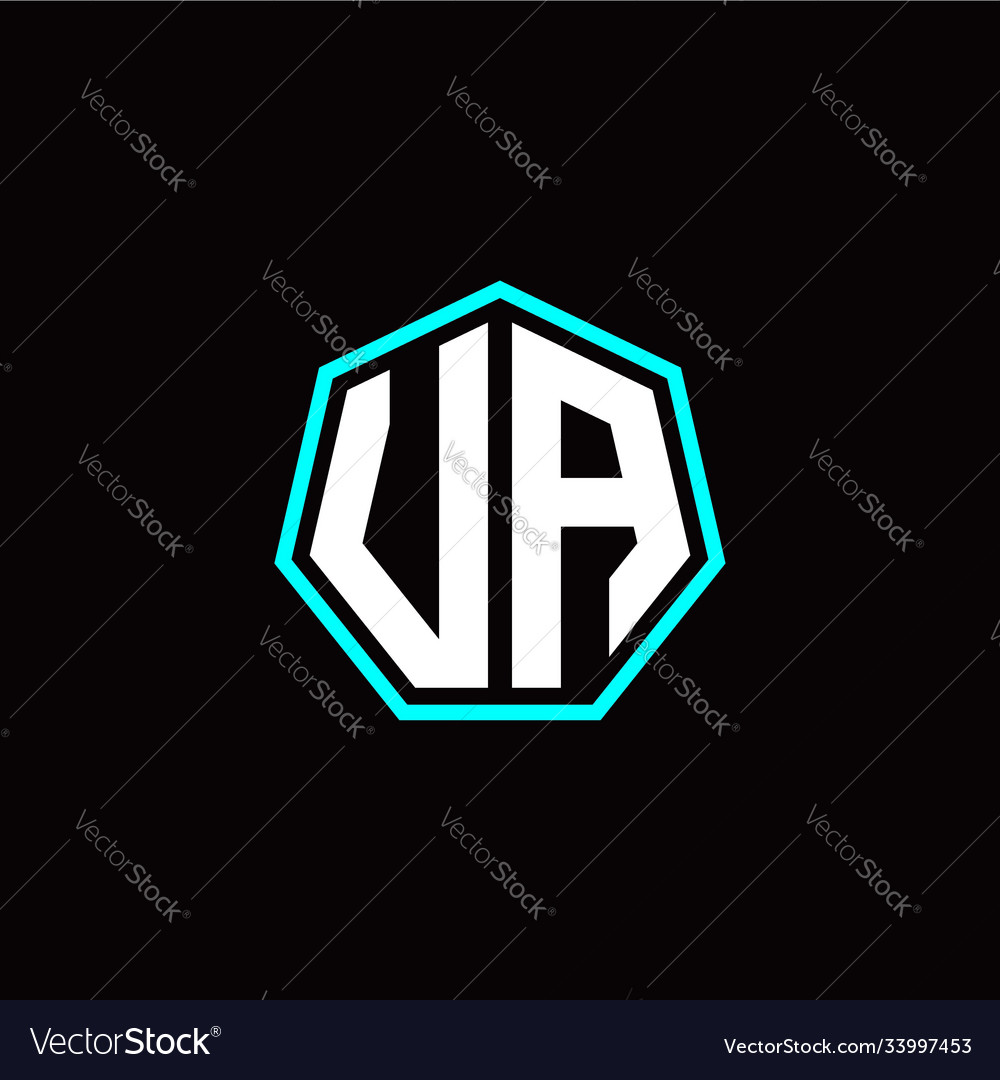 U a initials modern polygon logo template vector image U a initials modern polygon logo template