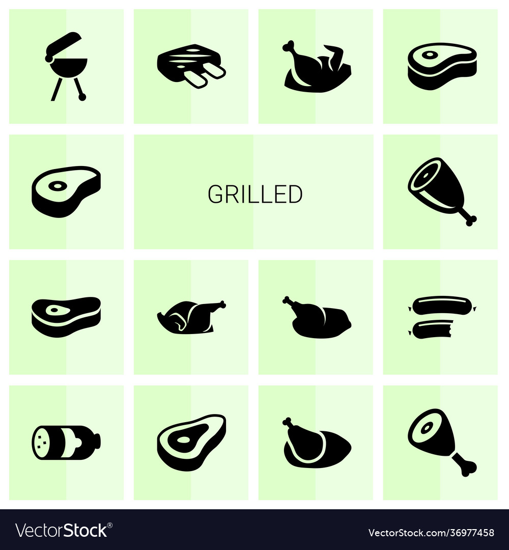 14 gegrillte Symbole