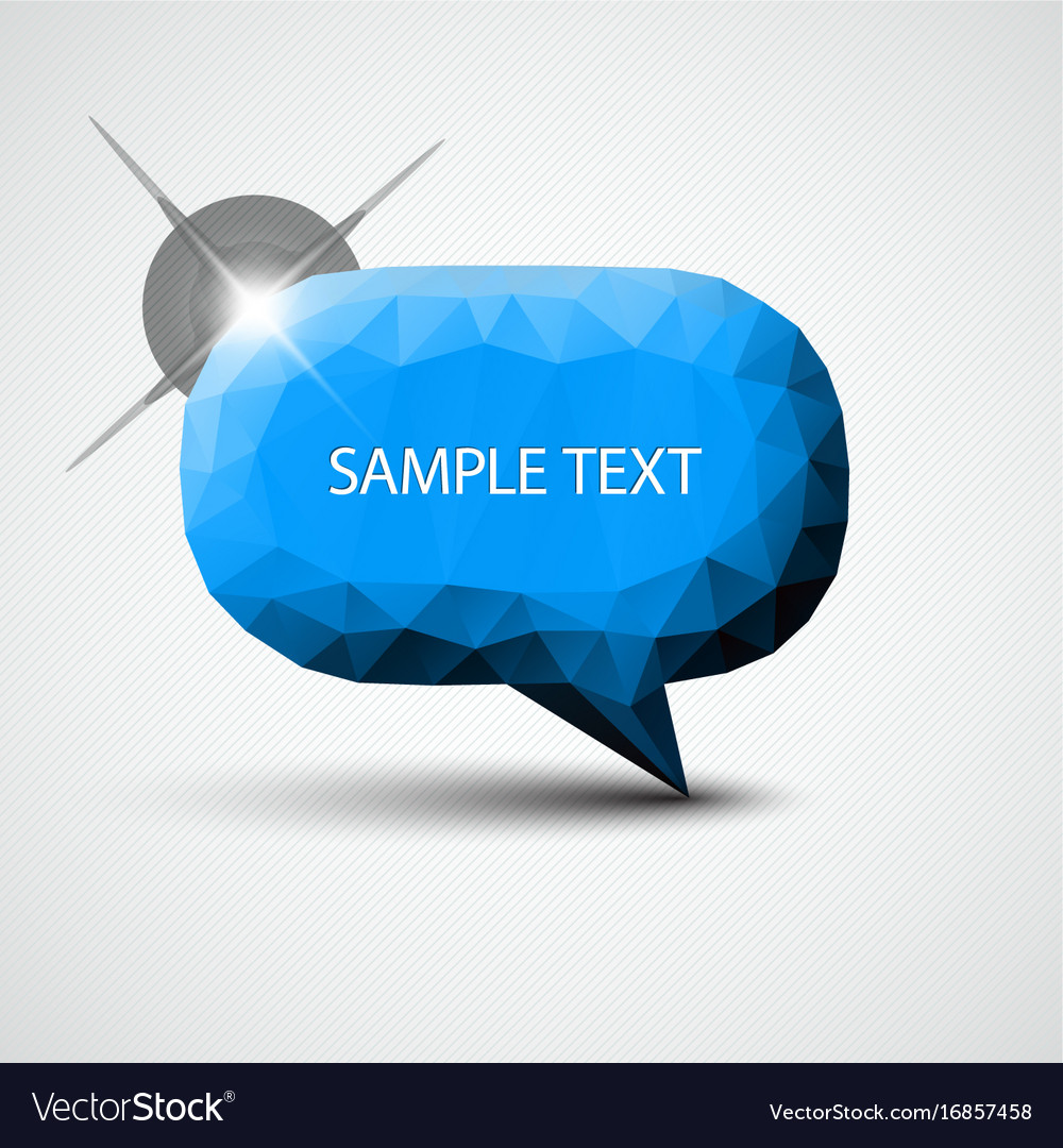 Abstract blue speech bubble