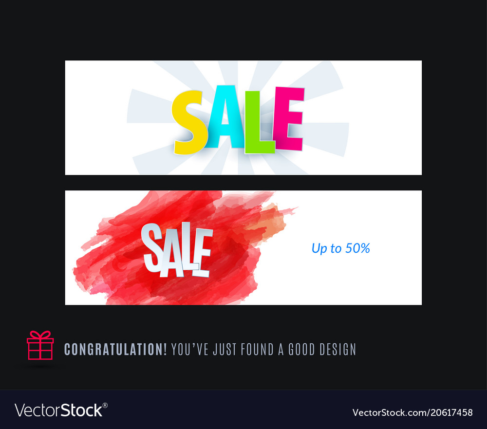 Abstract set of modern horizontal website vector image Abstract set of modern horizontal website