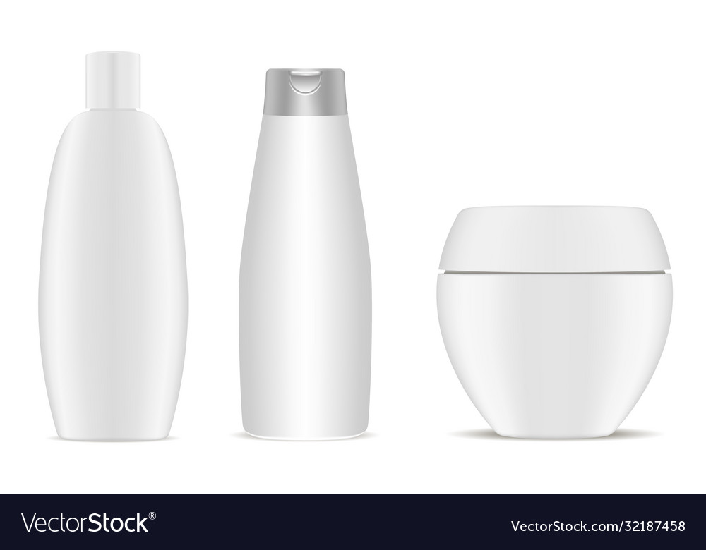 Bottle collection mockup kosmetische jar vorlage