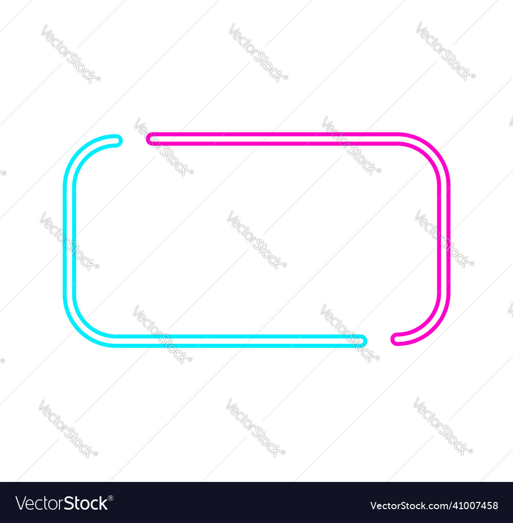 Colored neon frame border