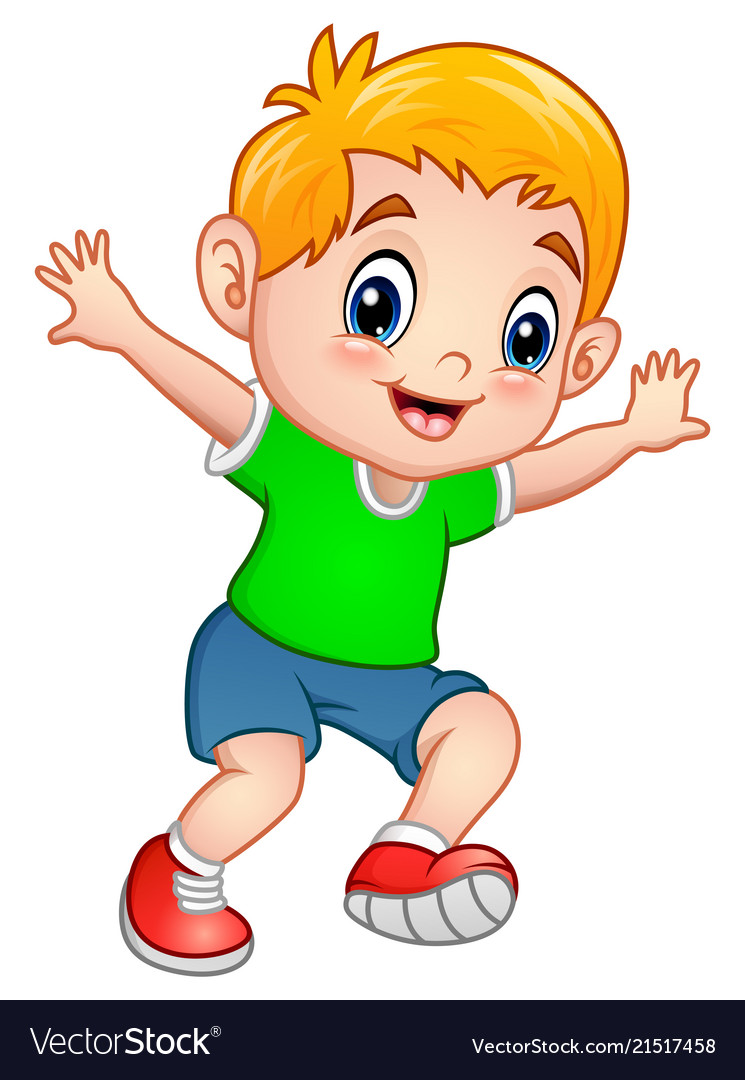 Cute little boy posing Royalty Free Vector Image