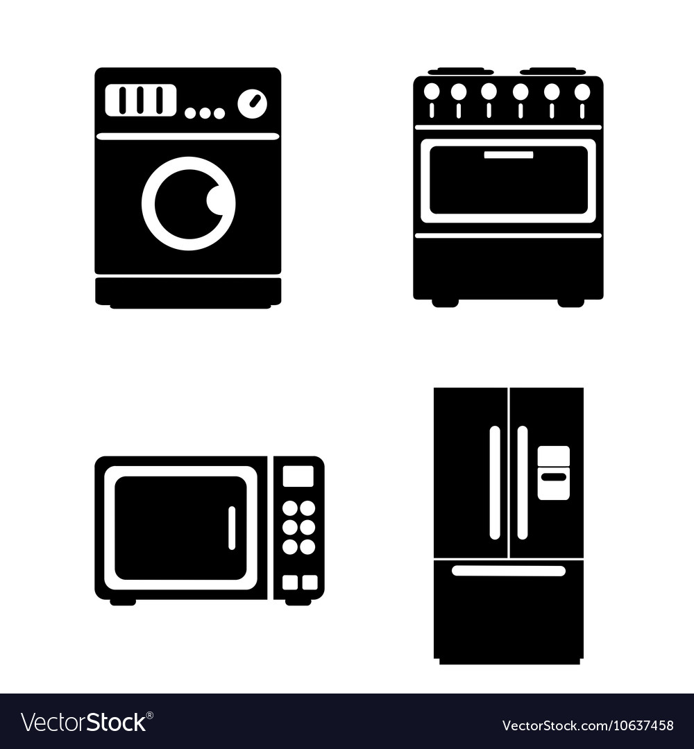 Kitchen icons set flat design Royalty Free Vector Image