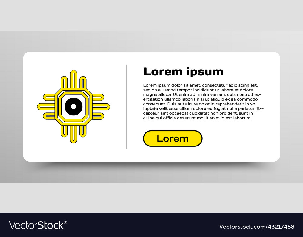 Line processor icon isolated on white background vector image Line processor icon isolated on white background