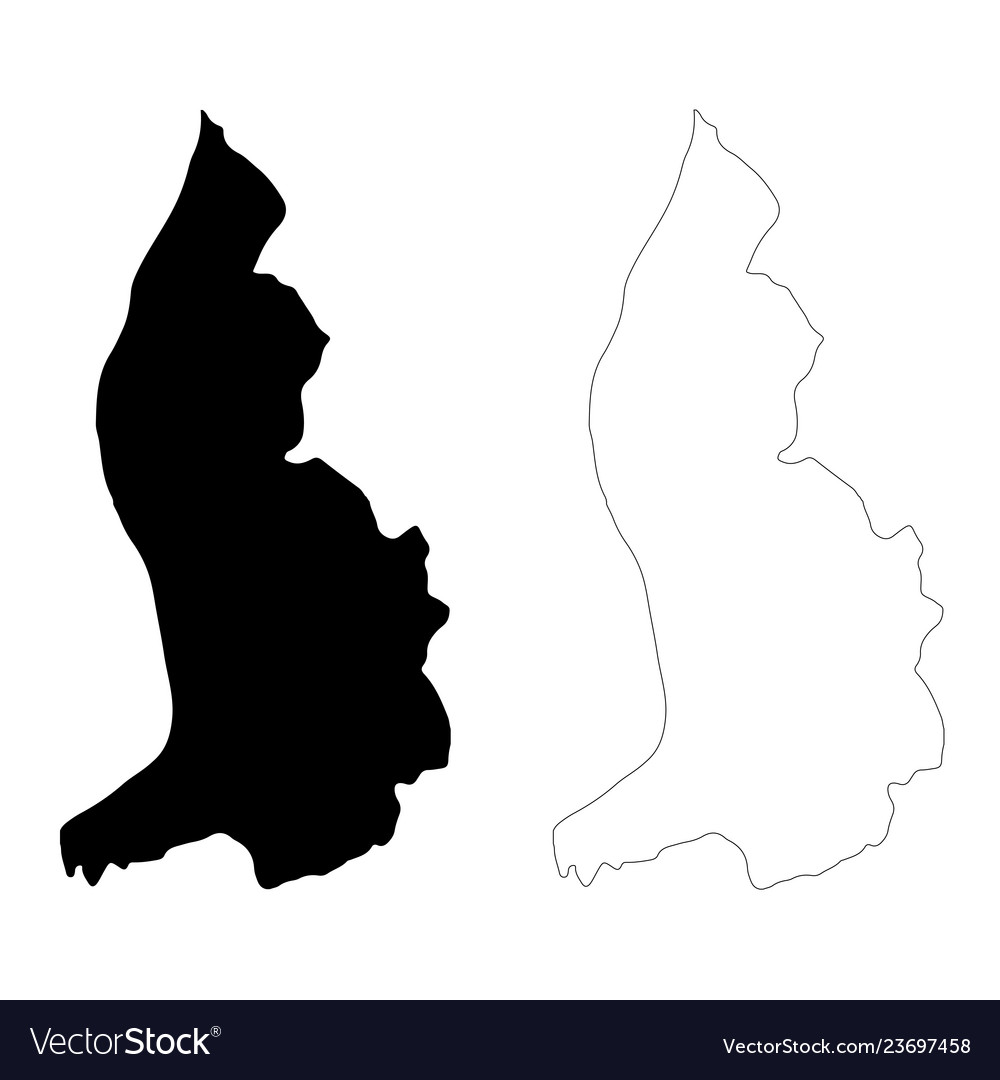 Map liechtenstein isolated Royalty Free Vector Image