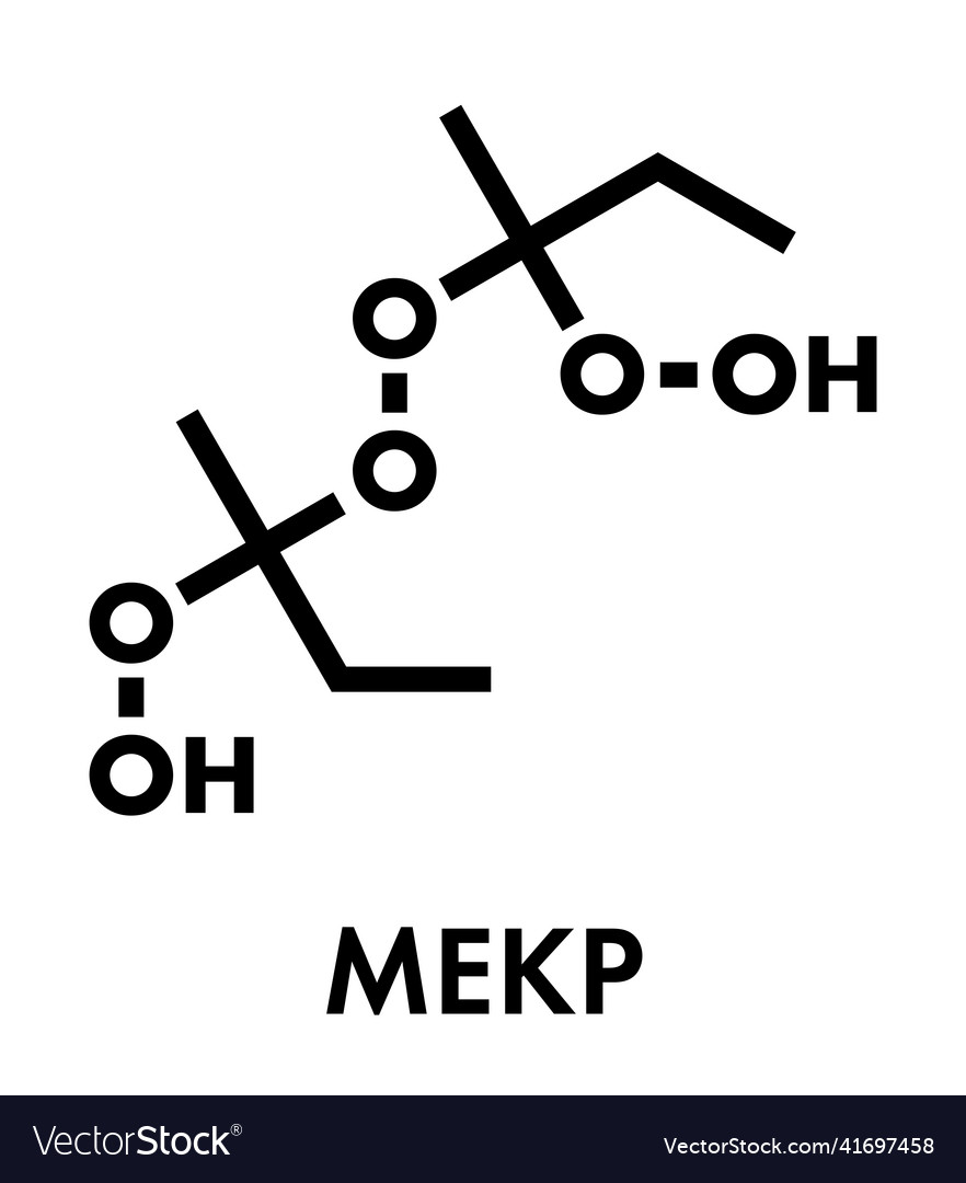 Methyl ethyl ketone peroxide mekp explosive Vector Image