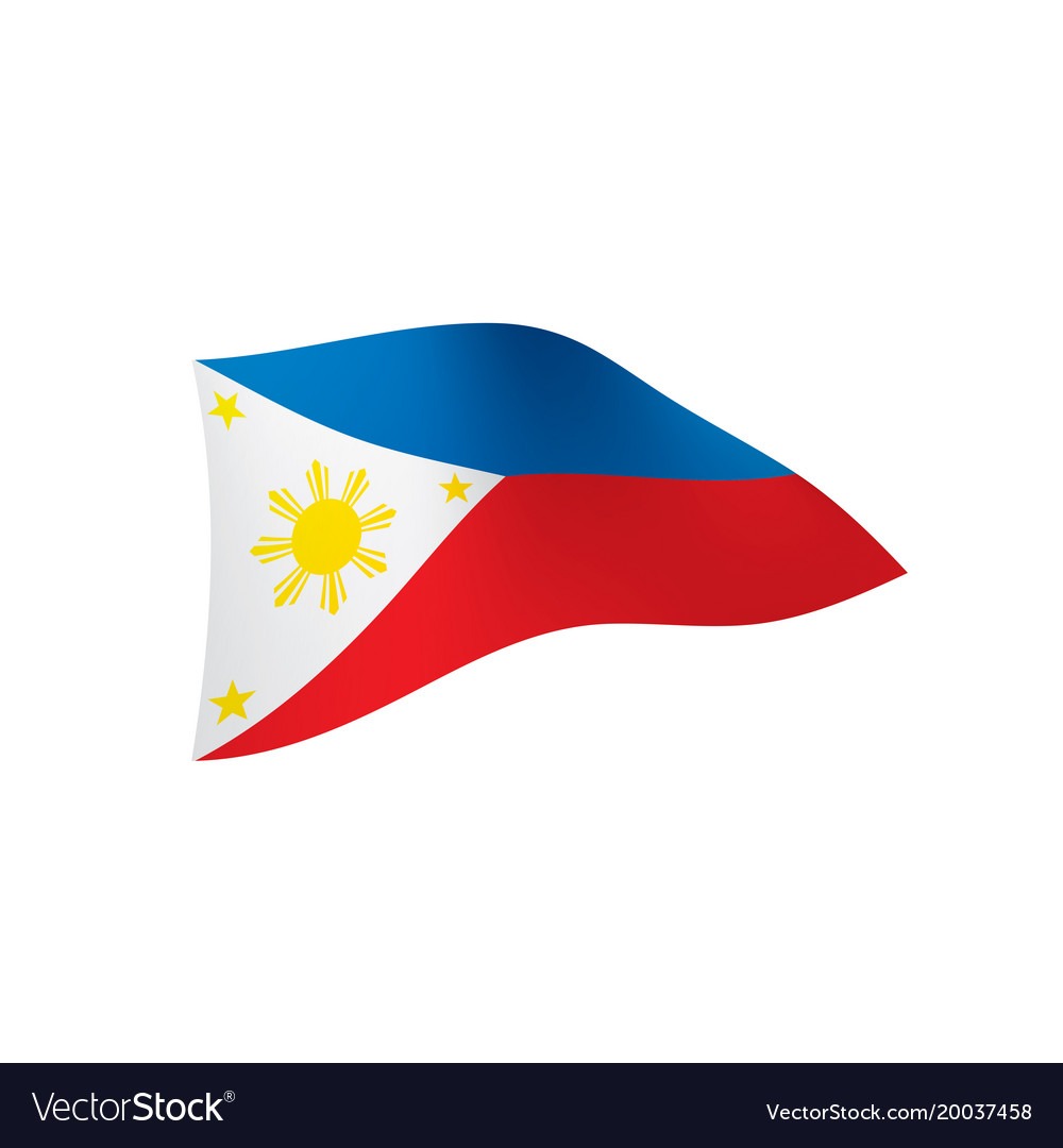 Philippines flag Royalty Free Vector Image - VectorStock