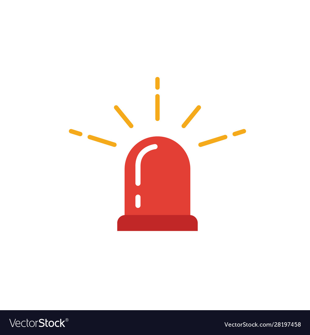 Police flasher icon simple element from security vector image Police flasher icon simple element from security