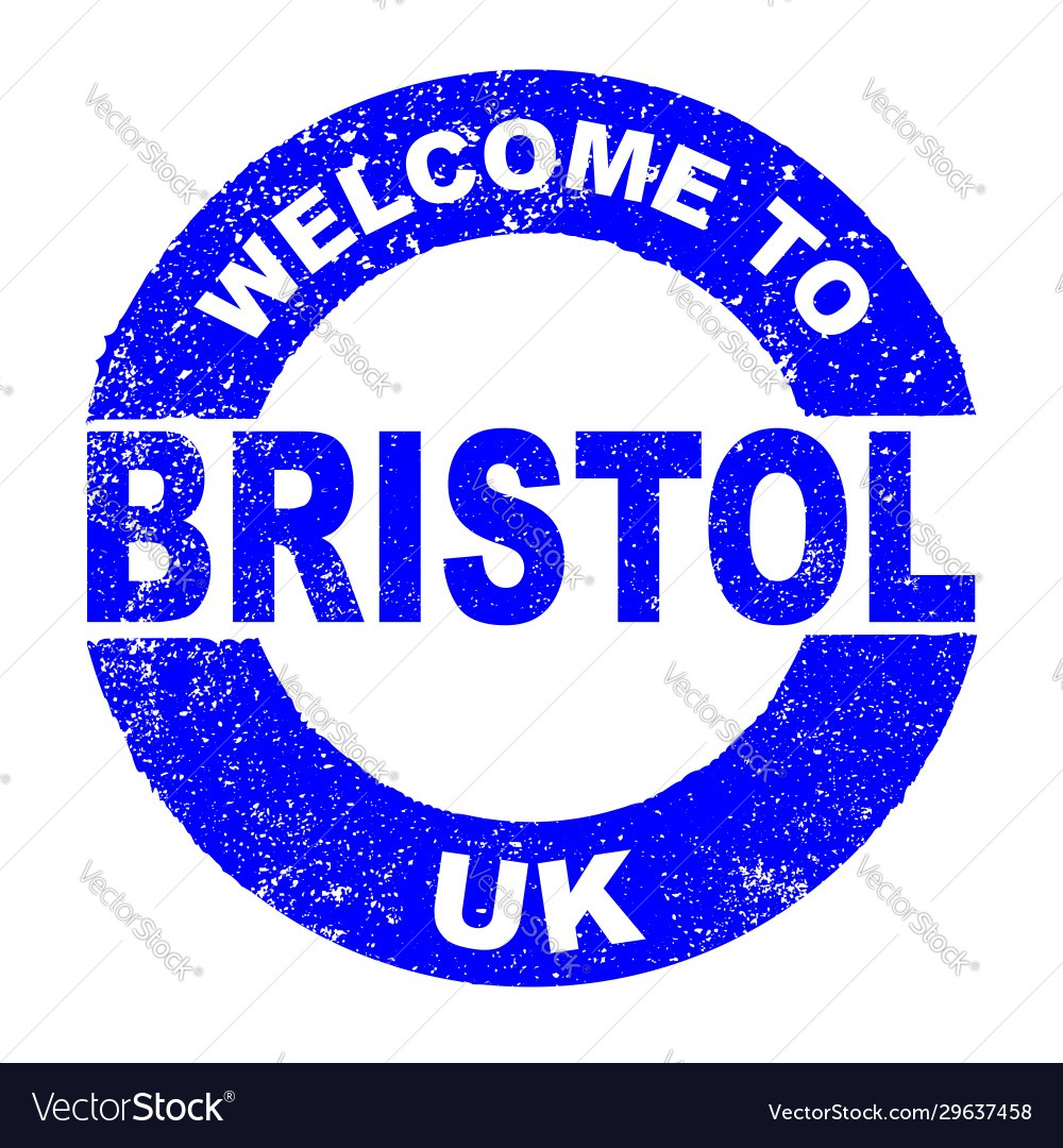 Rubber ink stamp welcome to bristol uk