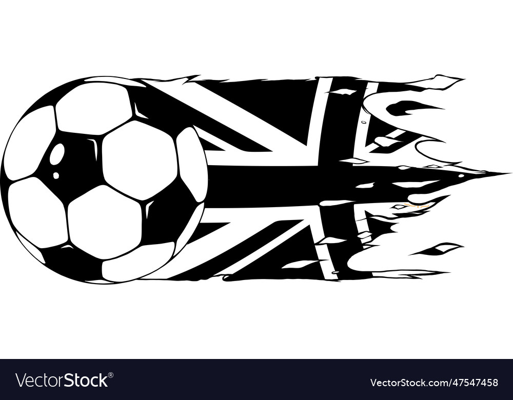 Soccer football ball in black and white outline Vector Image