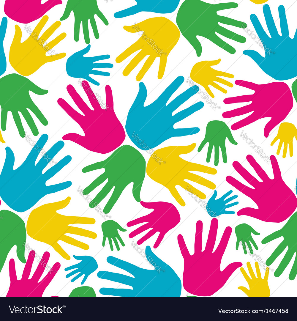 social diversity hands seamless pattern social diversity