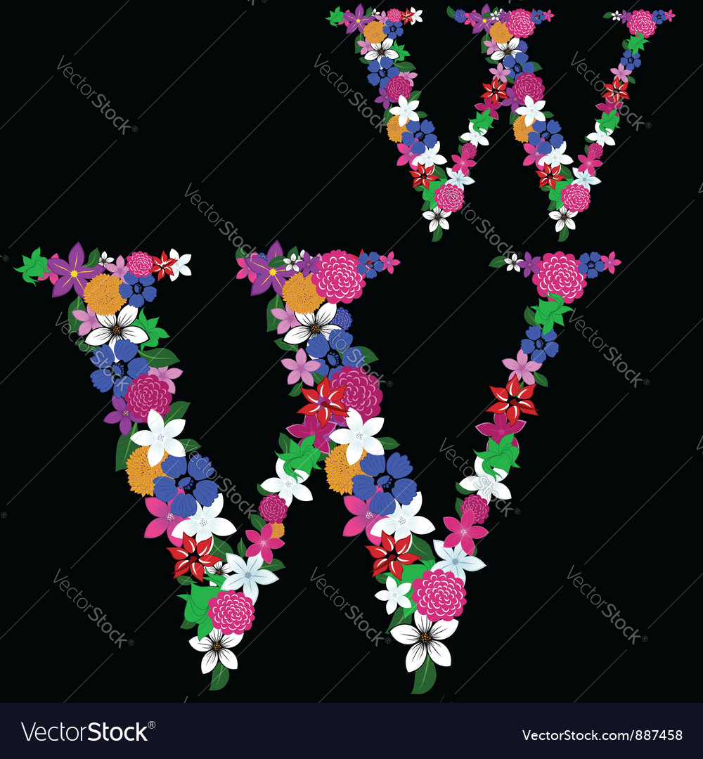 W letter Royalty Free Vector Image - VectorStock