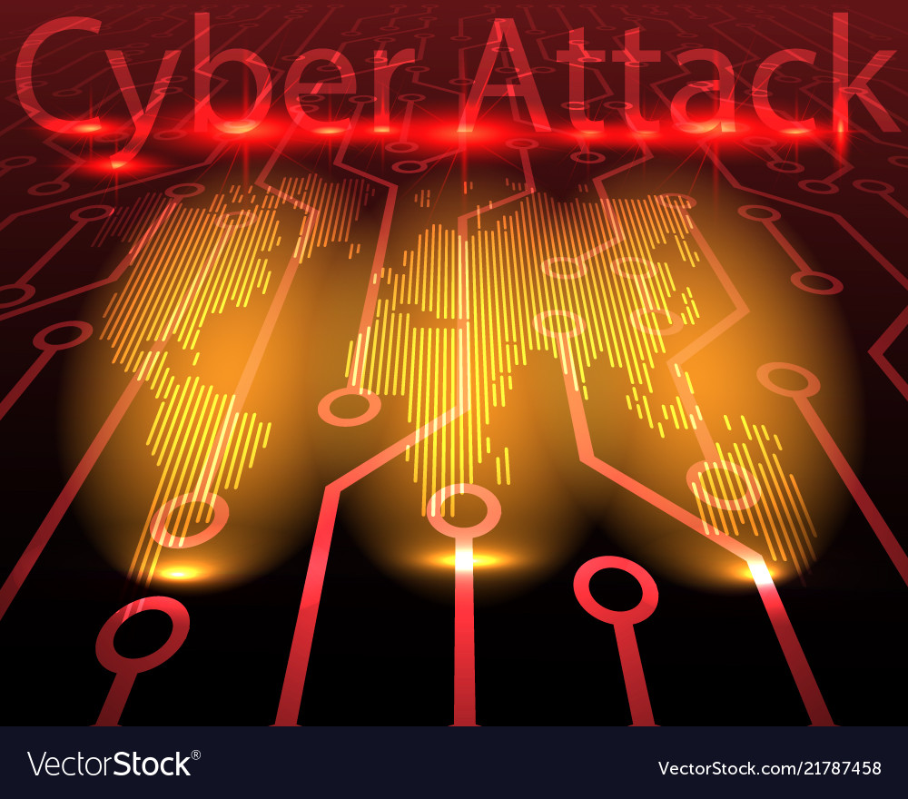 World map cyber attack by hacker concept