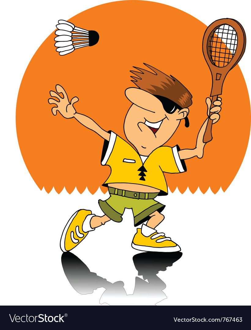 Badminton Player Cartoon