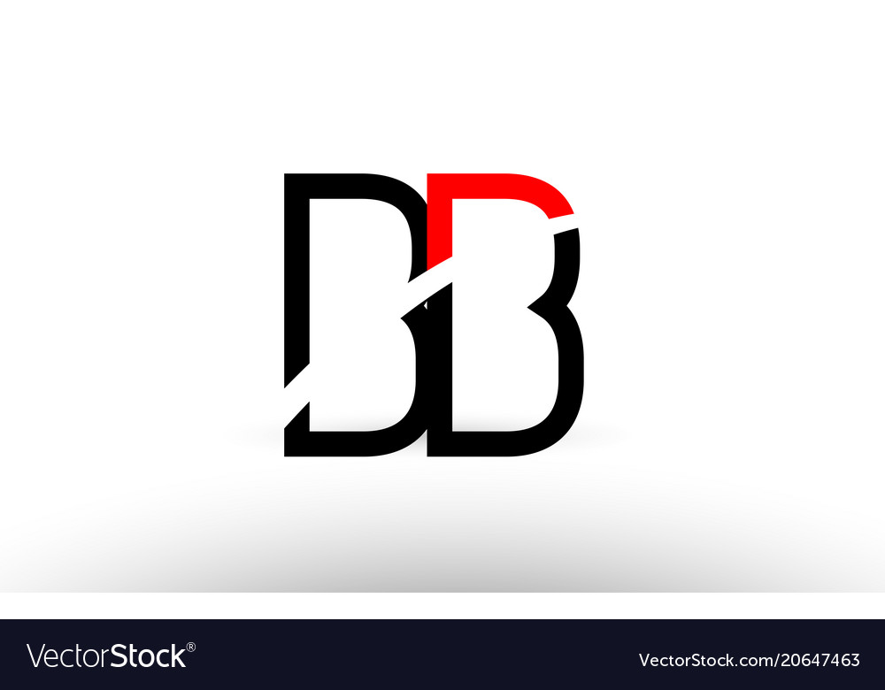 Black white alphabet letter bb b logo icon