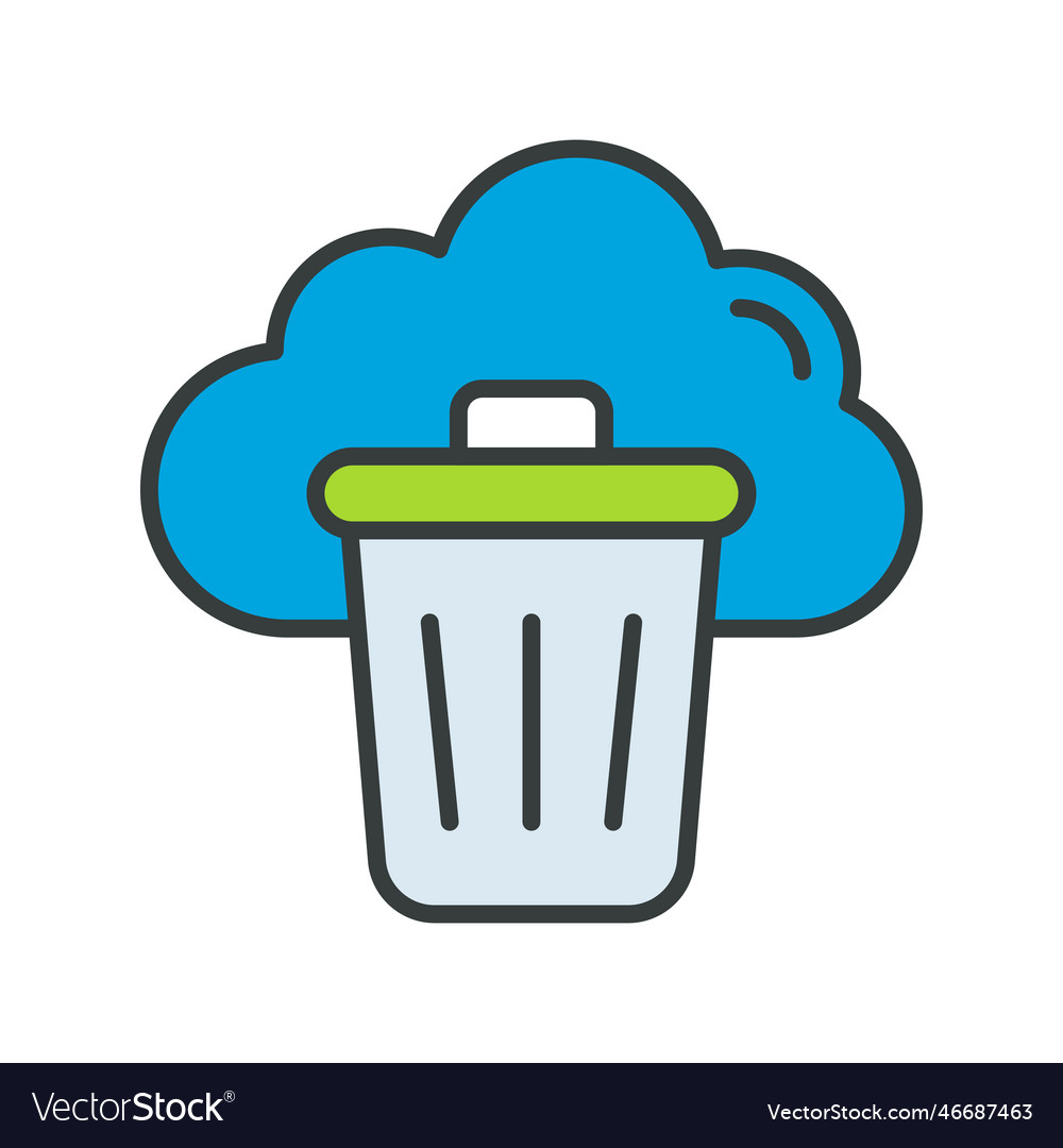 Delete data fill outline icons simple sto