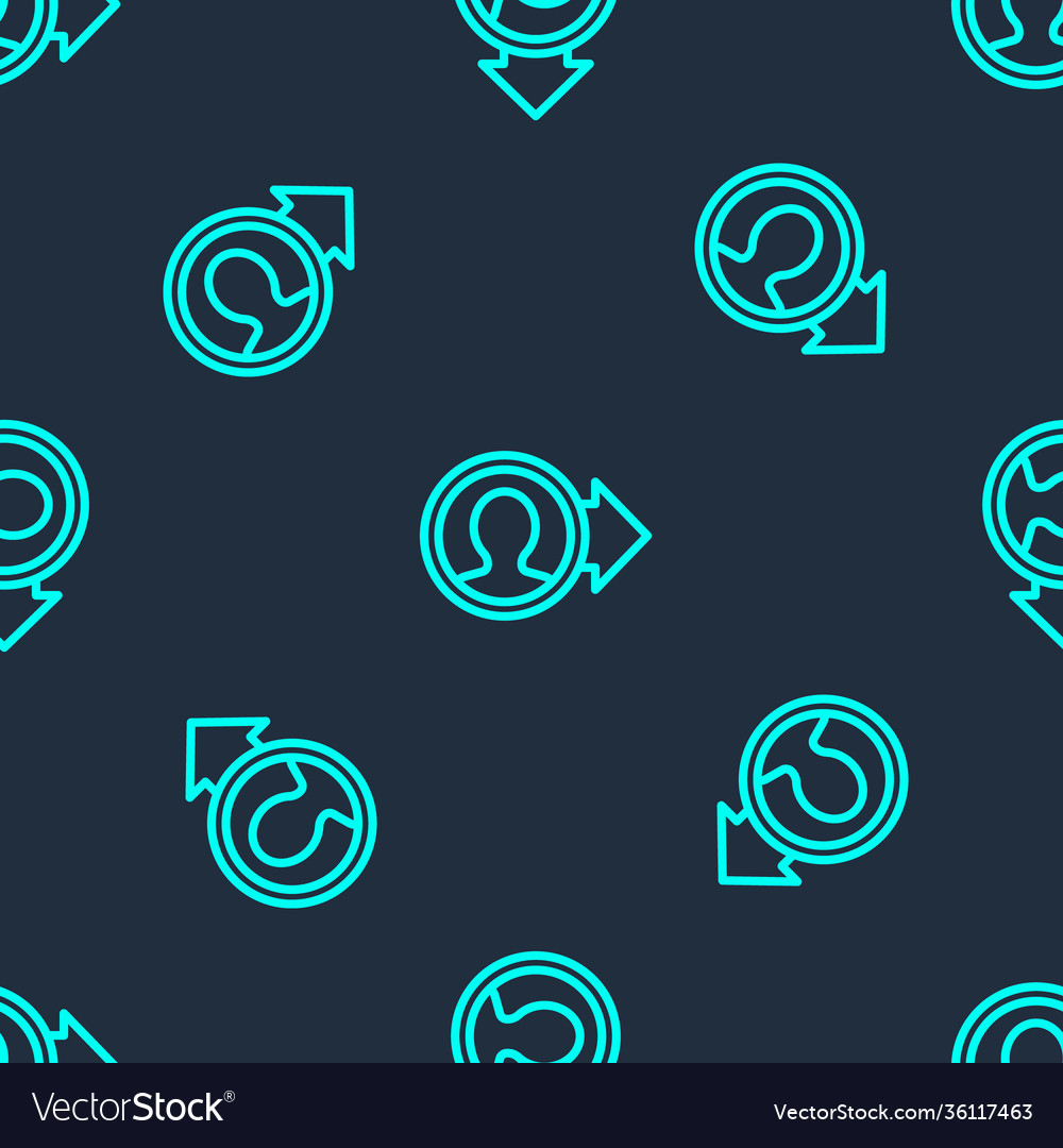 Green line create account screen icon isolated