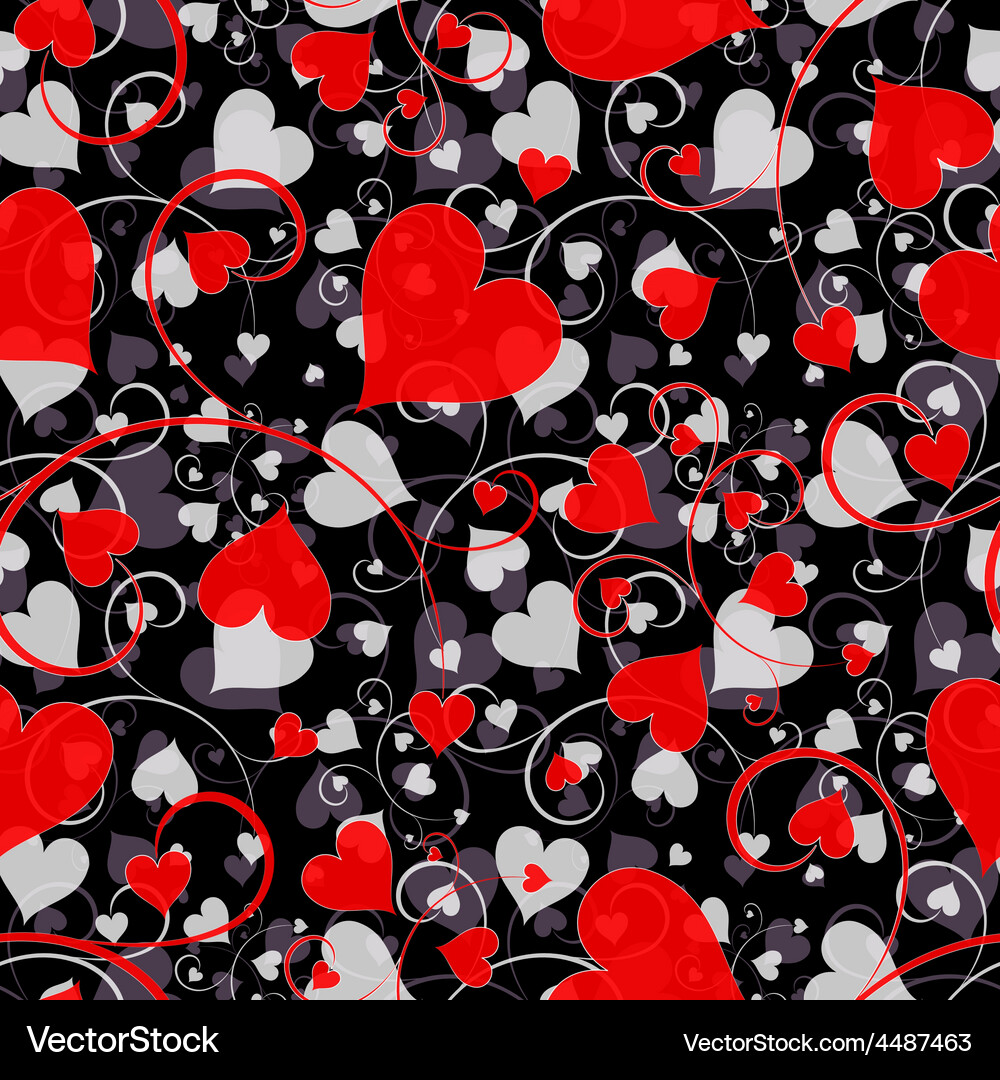 Heart Valentine Seamless Pattern Royalty Free Vector Image
