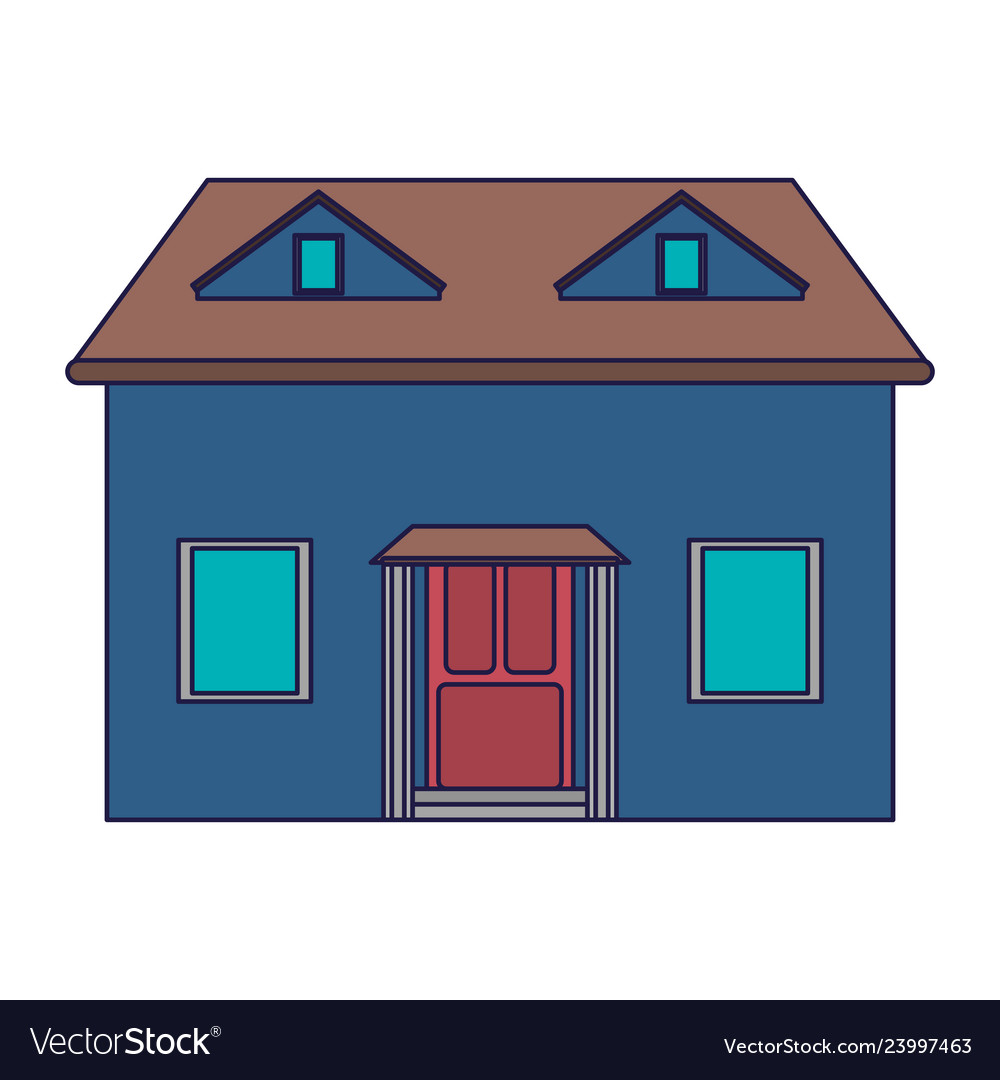 House real estate cartoon isolated