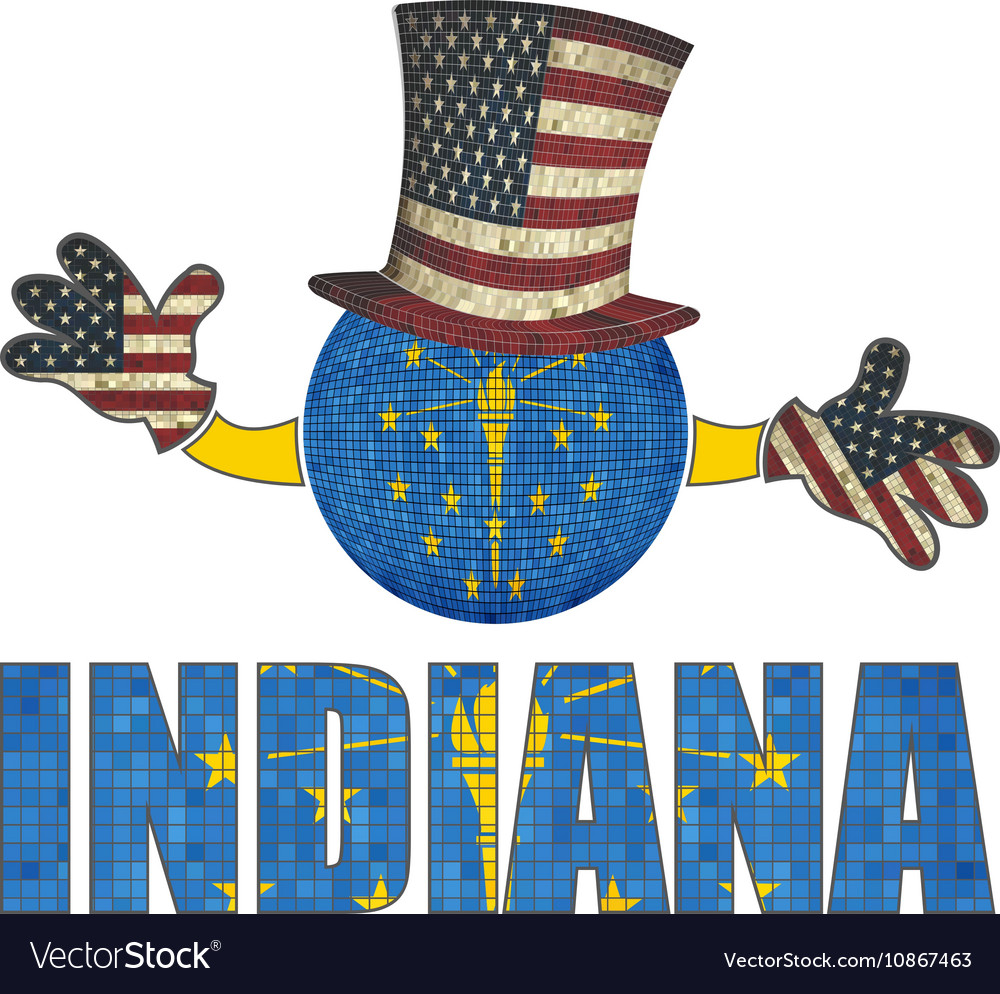 Indiana ball with american and hands