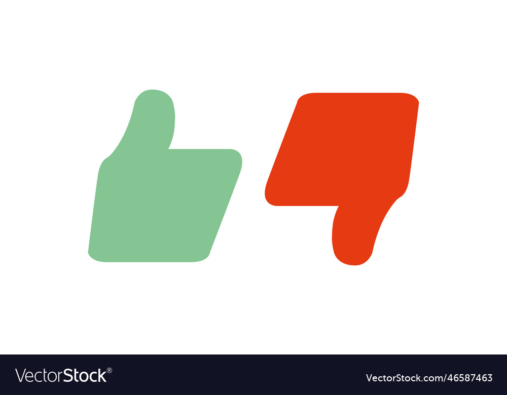 Like and dislike flat icons design element