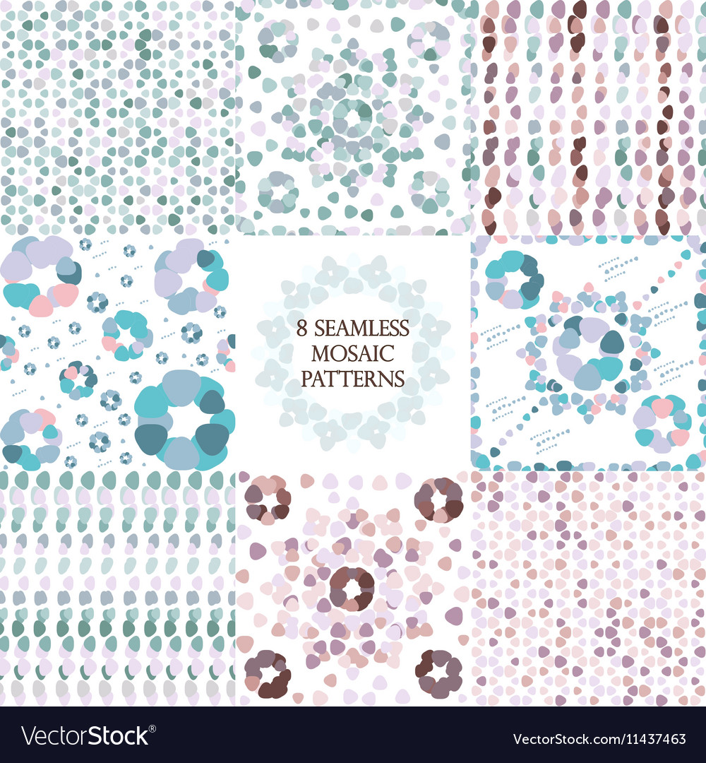 Mosaic pattern floral set