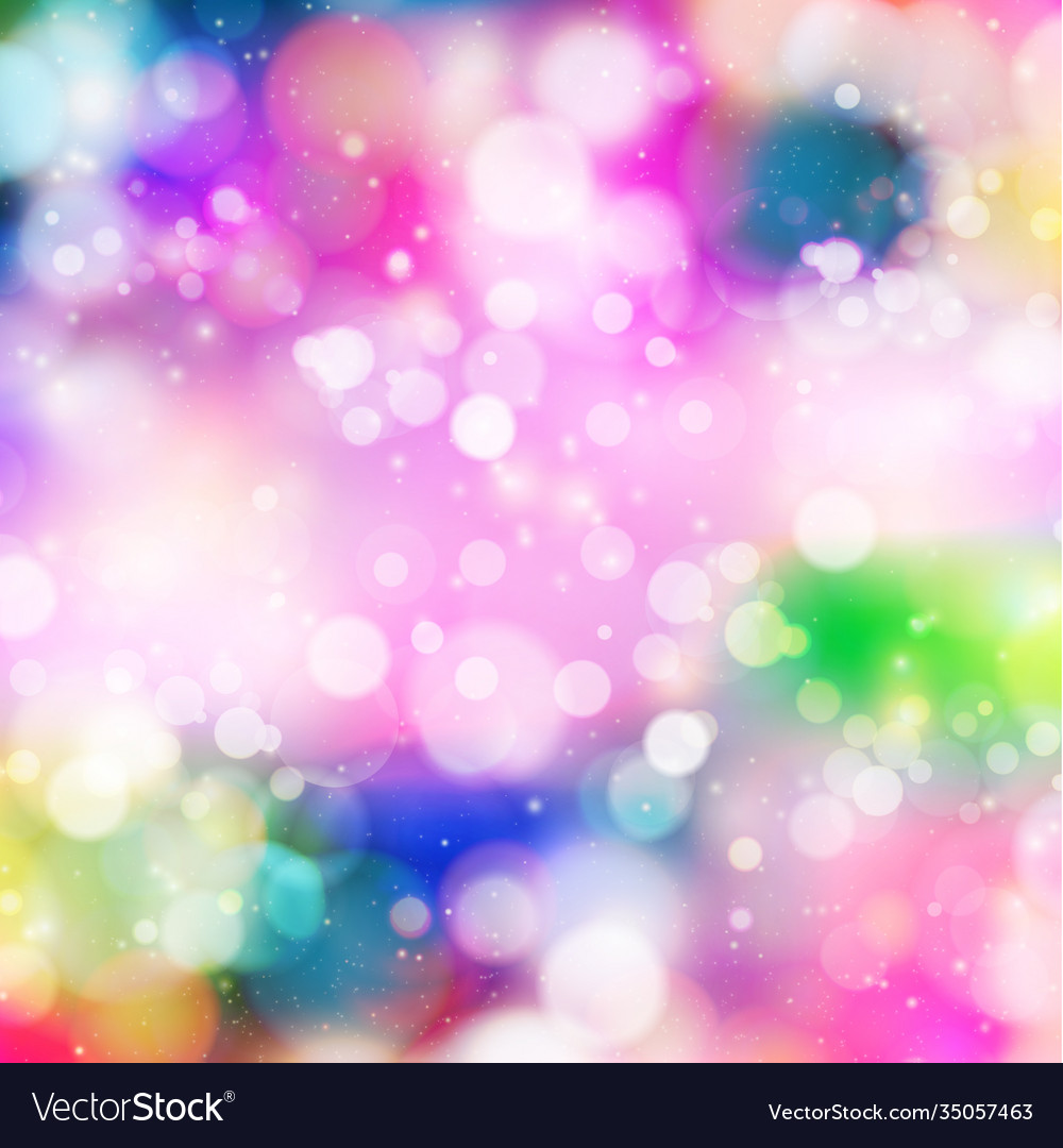 Multicolored blurry bokeh on a red background Vector Image Multicolored blurry bokeh on a red background