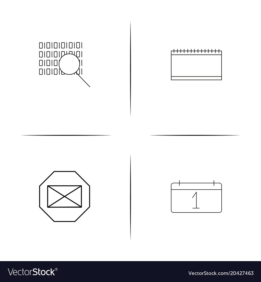 Office simple linear icon setsimple outline icons