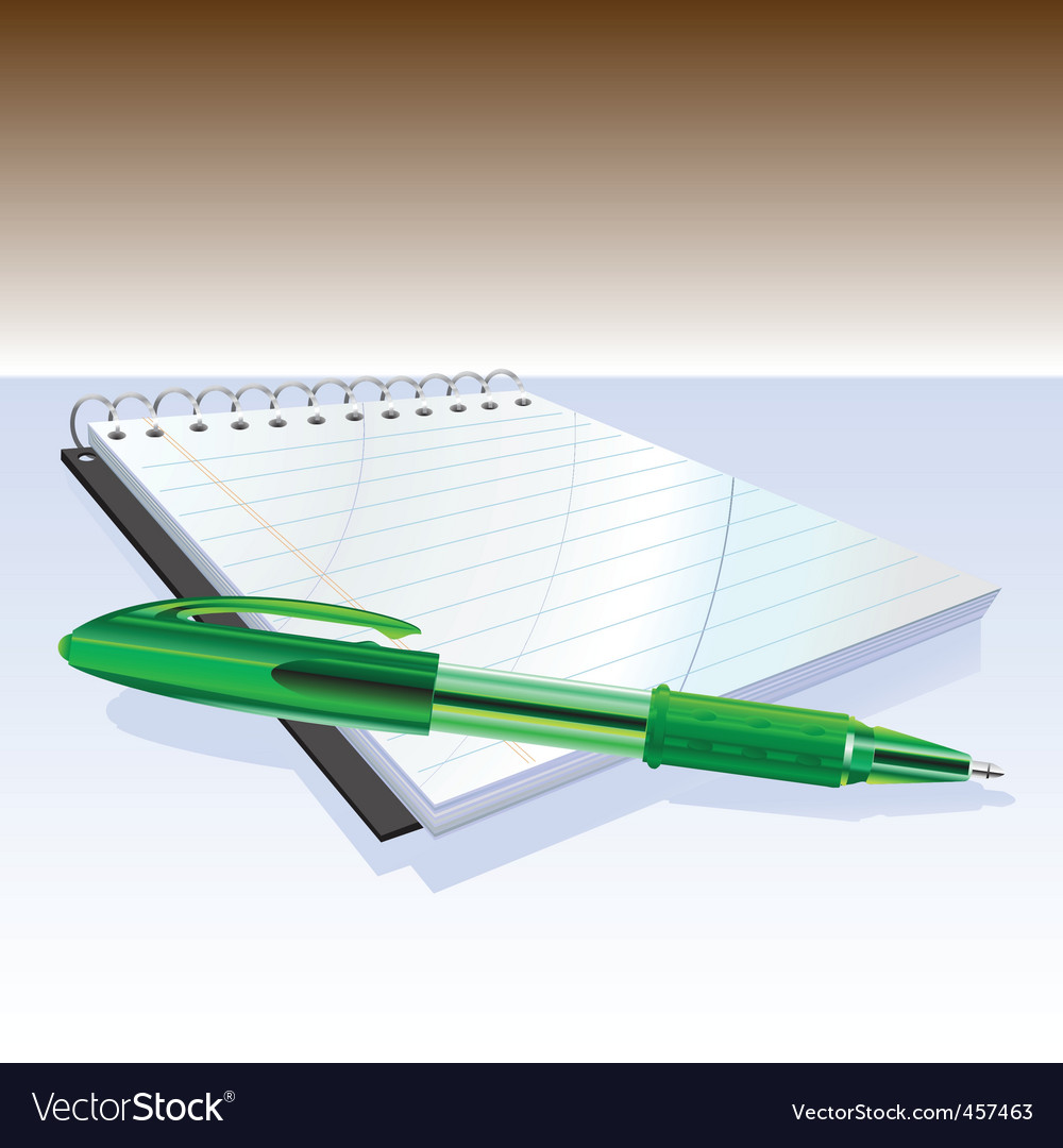 Pen and notebook