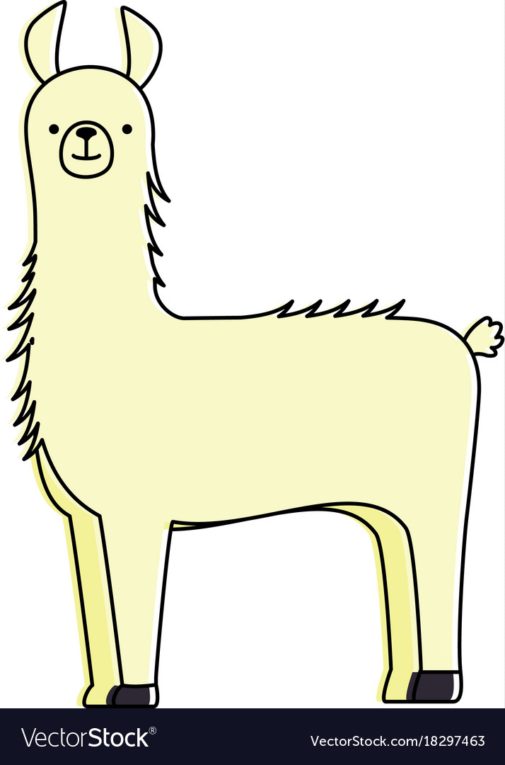 Peruvian llama isolated icon