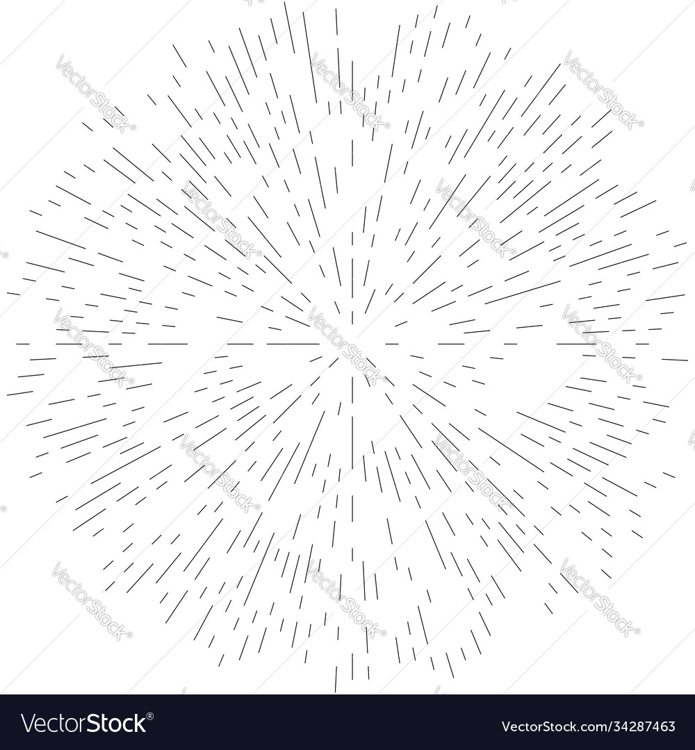 Radial radiating lines abstract burst element vector image Radial radiating lines abstract burst element