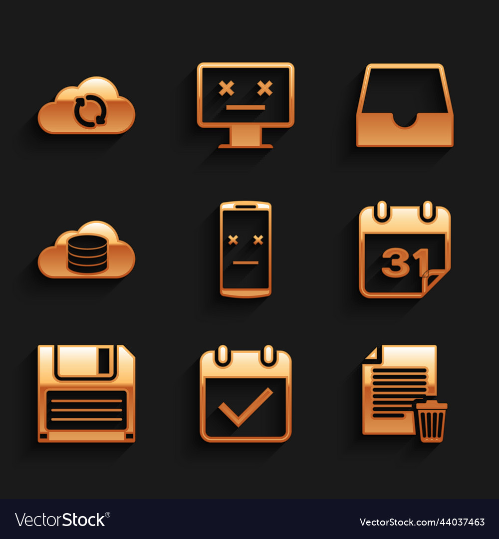 Set dead mobile calendar with check mark delete