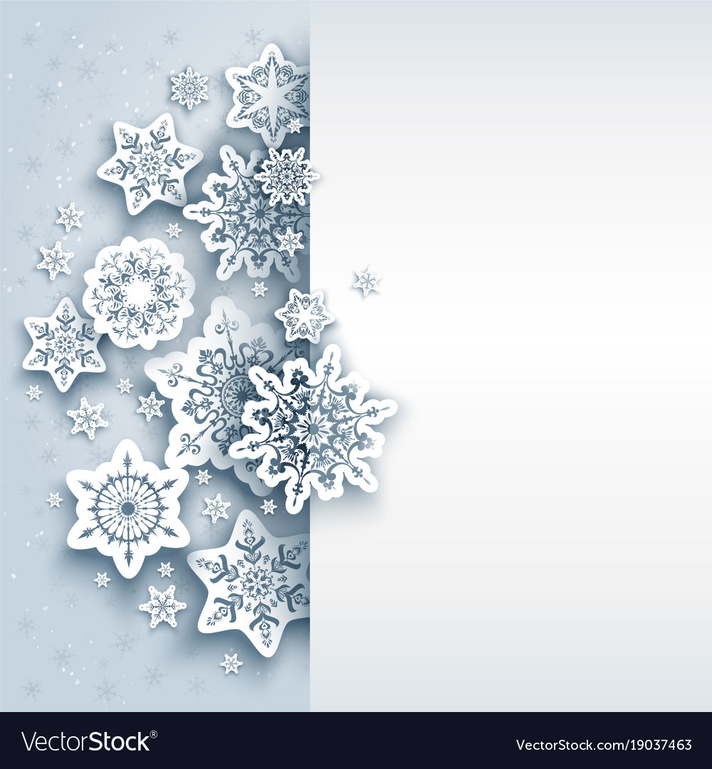 Snow Winter Frame Royalty Free Vector Image - Vectorstock