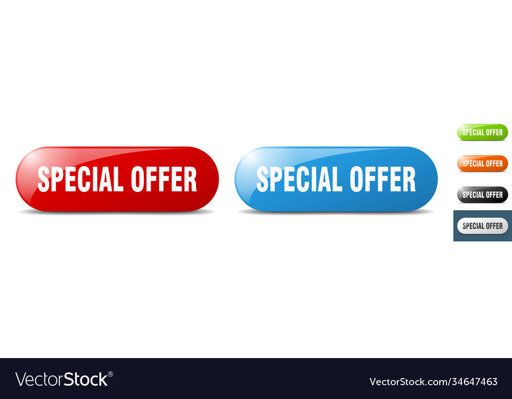 Special offer button key sign push set