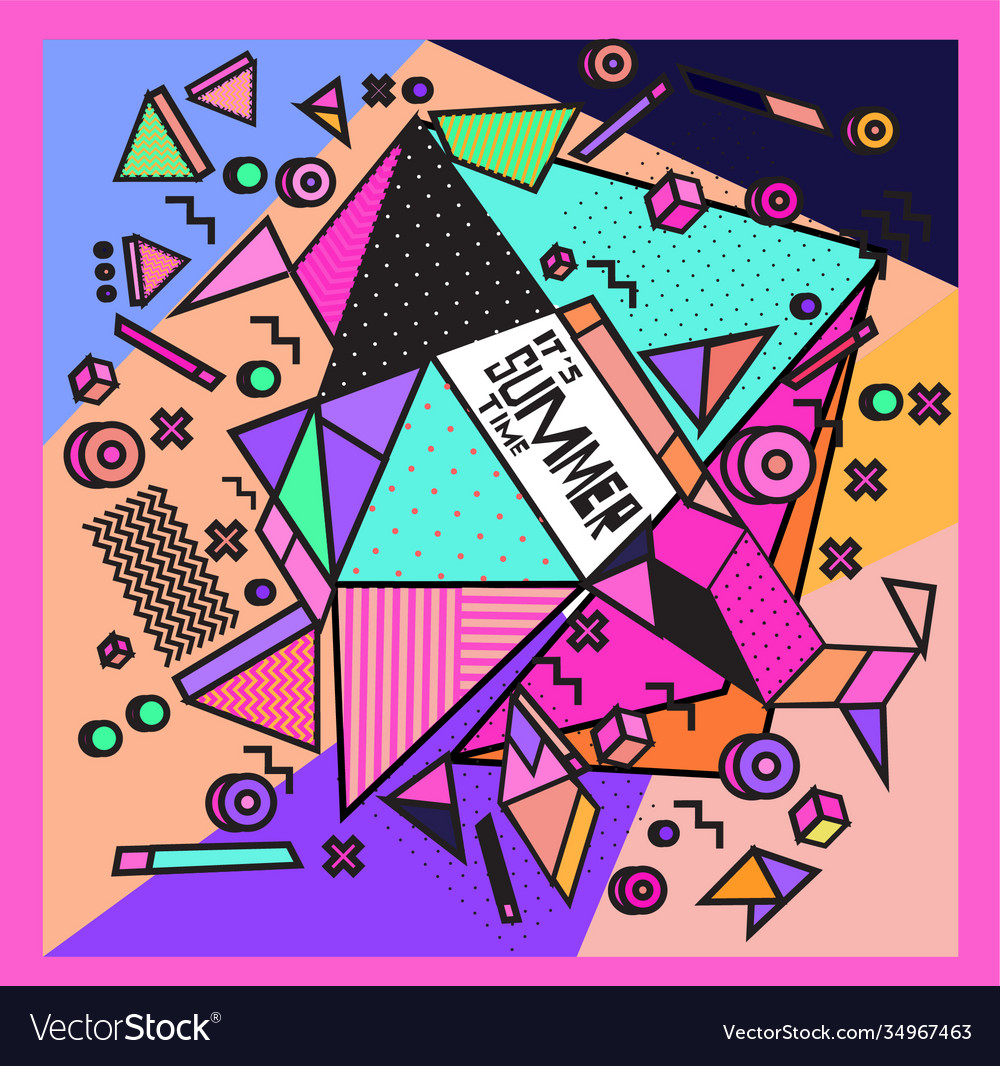 Triangle geometric forms for summer design event