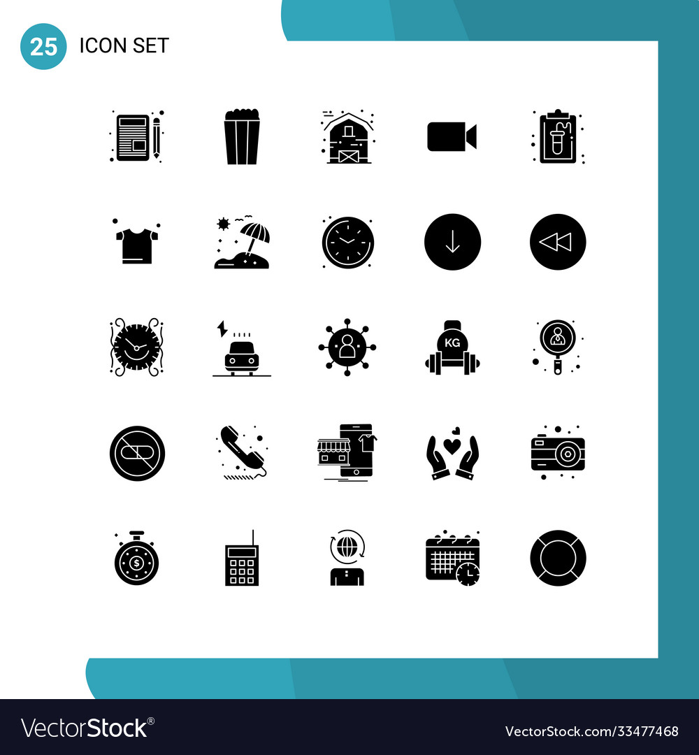 25 user interface solid glyph pack modern