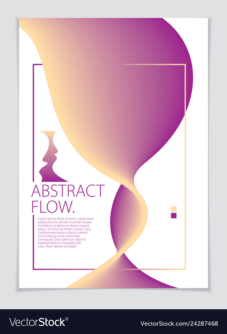 Abstract flow fluid background a4 print