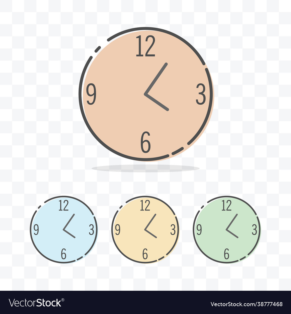 Clock icon with different color