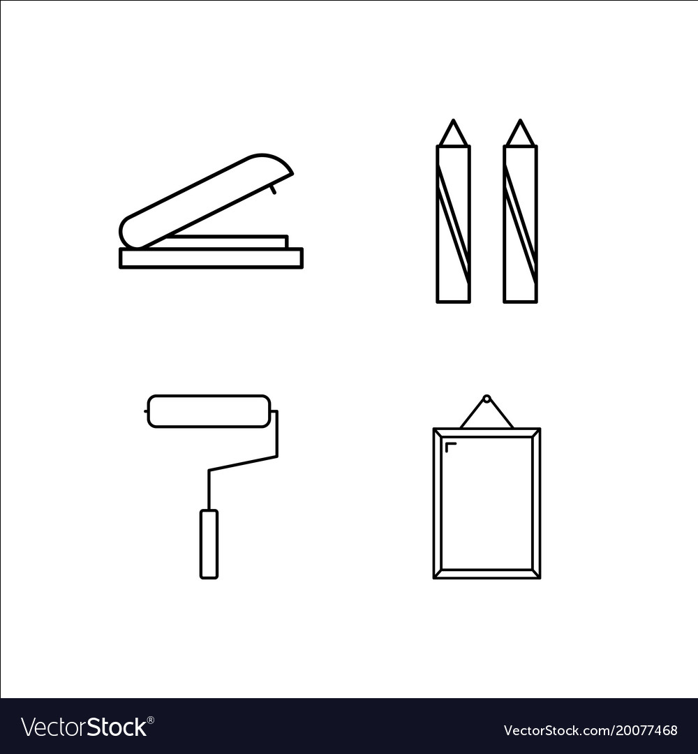 Design and studio simple linear icon setsimple